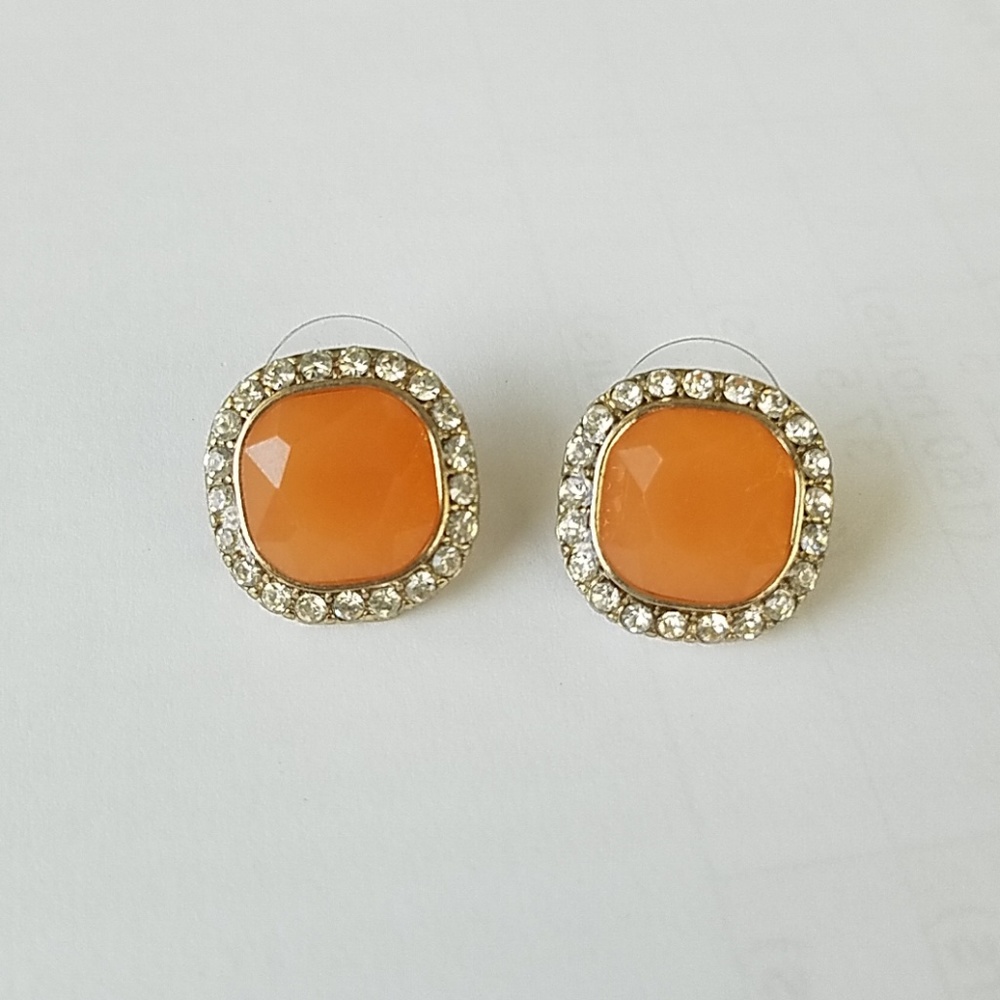 Orange fashion earrings